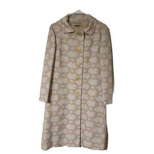 Vintage 1960s Yellow Brocade Dress Coat